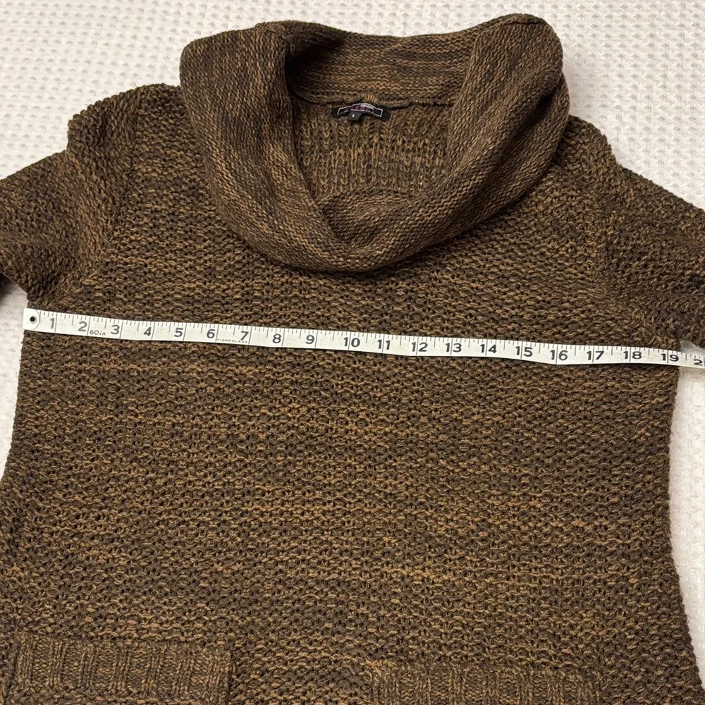 Cozy Brown Cowl Neck Women's Sweater Size Large